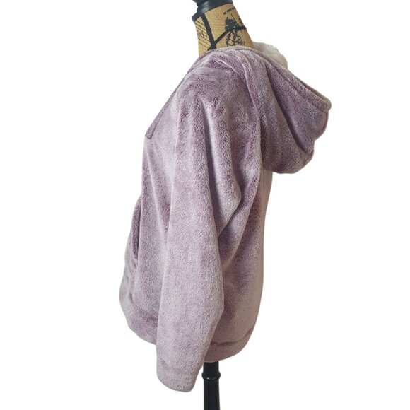 Members Mark Womens Plush Hoodie M Purple Cozy Buttery Soft Pullover Winterwear - Picture 3 of 6
